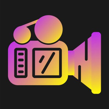 Video kamera simgesi vektör çizim 