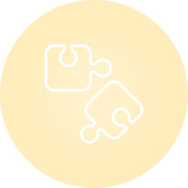 Bulmaca Parçaları web simgesi, basit vektör illüstrasyonu