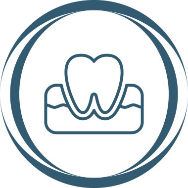 diş ve diş eti ikonu vektör illüstrasyonu 