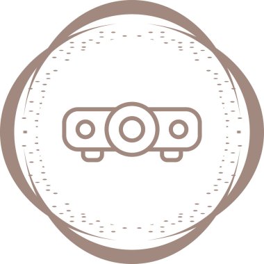 Web sitesi, Mobil, Sunum ve Logo Tasarımı için Projektör Simgesi. Vektör İllüstrasyonu