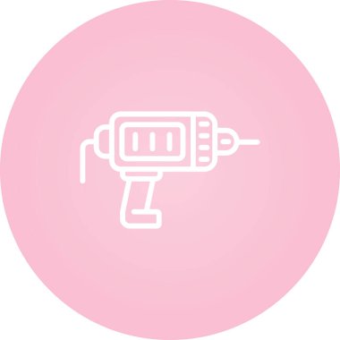 Elektrikli matkap ikonu. Web basit illüstrasyonu.