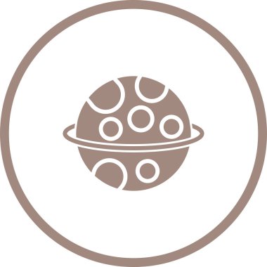 Gezegen web simgesi vektör illüstrasyonu 