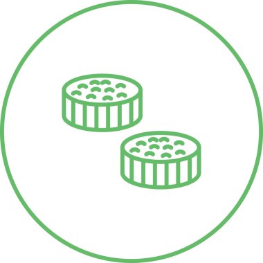 Suşi simgesinin basit web çizimi