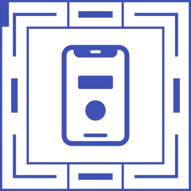 akıllı telefon simgesi, vektör illüstrasyonu basit tasarım