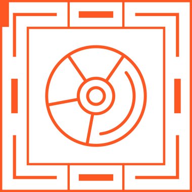 DVD modern simgesinin vektör illüstrasyonu