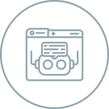 Chatbot düz simgesi, vektör illüstrasyonu 