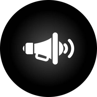 Bullhorn hoparlörü ağ ikonu vektör illüstrasyonu 