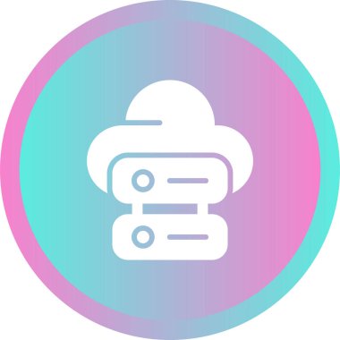 Web sunucu simgesi vektör illüstrasyonu