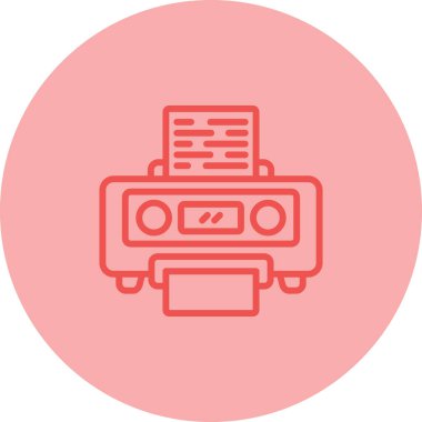 Yazıcı. Web simgesi basit illüstrasyon