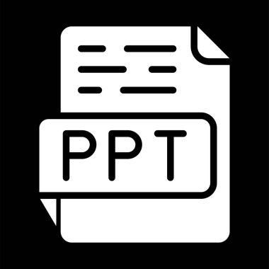 ppt dosya simgesi, vektör illüstrasyonu basit tasarım