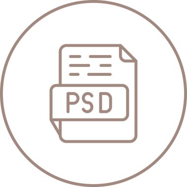 PSD web simgesi, basit vektör illüstrasyonu