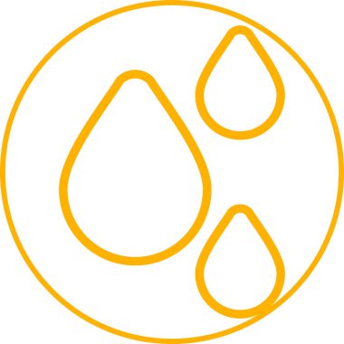 Yağmur damlası simgesinin vektör illüstrasyonu 