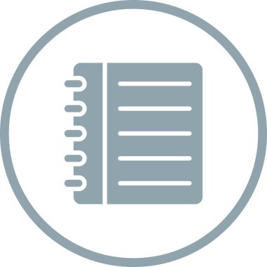 Ders kitabı simgesi, vektör illüstrasyonu basit tasarım