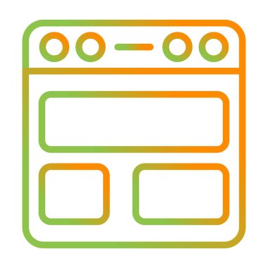 tarayıcı web simgesi, vektör illüstrasyonu 