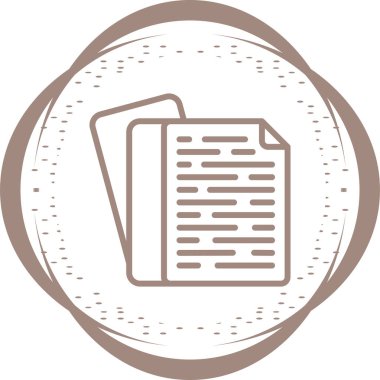 belge web simgesi vektör illüstrasyonu