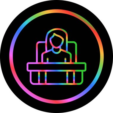 Yönetici seo modern simgesinin vektör illüstrasyonu