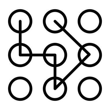 Grafik parola simgesinin web illüstrasyonu