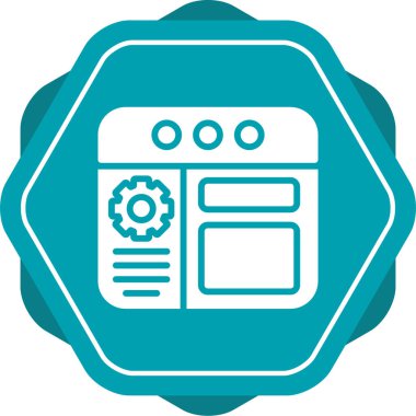 tarayıcı web simgesi, vektör illüstrasyonu 