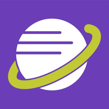 Gezegen web simgesi vektör illüstrasyonu 