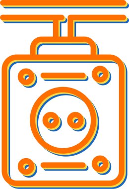 Kablo ağ simgesi basit illüstrasyon