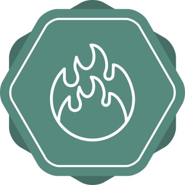 Yangın. Web simgesi basit illüstrasyon