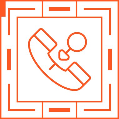 Gelen telefon arama simgesinin vektör illüstrasyonu