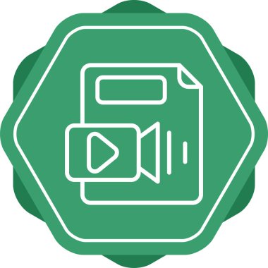 Video Dosya simgesi, basit vektör illüstrasyonu