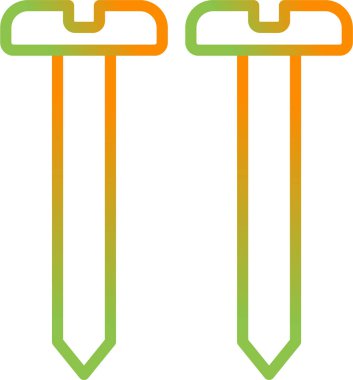 Çivi simgesinin vektör illüstrasyonu