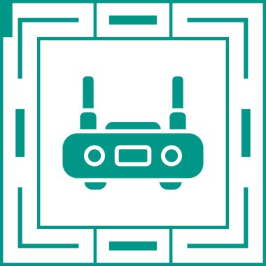 router vektör simgesi, tasarım taslağı 