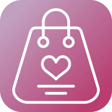 Alışveriş çantası simgesini, basit vektör çizim