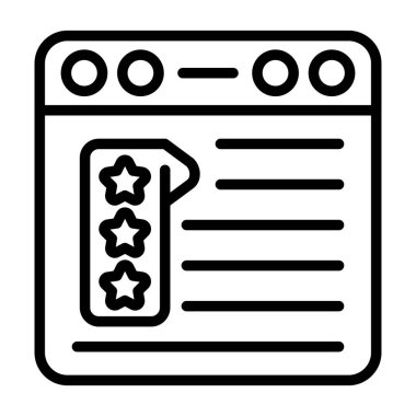 Müşteri İnceleme simgesi, vektör illüstrasyonu basit tasarım