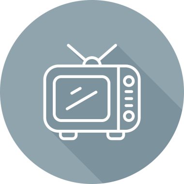 Televizyon. Web simgesi basit illüstrasyon 