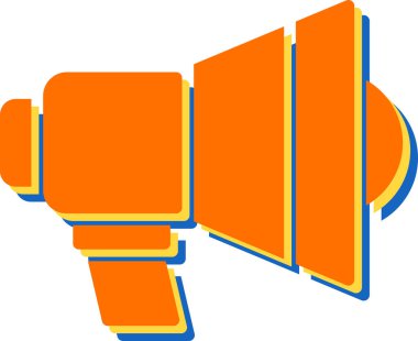 Megafon. Web simgesi basit illüstrasyon
