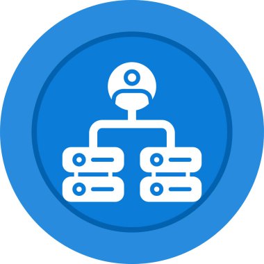 Sunucu simgesi, vektör illüstrasyonu basit tasarım