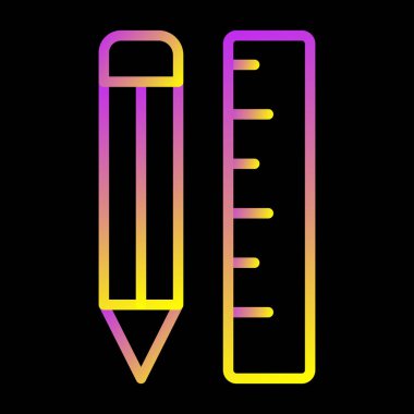 Kırtasiye simgesi, basit vektör illüstrasyonu 