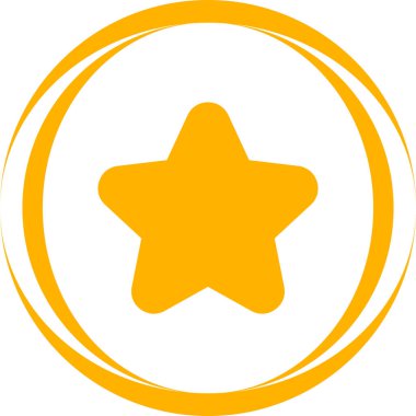 Yıldız düz simgesi vektör çizim 