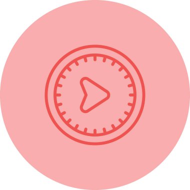 Doğu yönü web illüstrasyonlu pusula simgesi