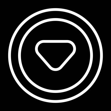 Caret Aşağı satır vektör simgesi