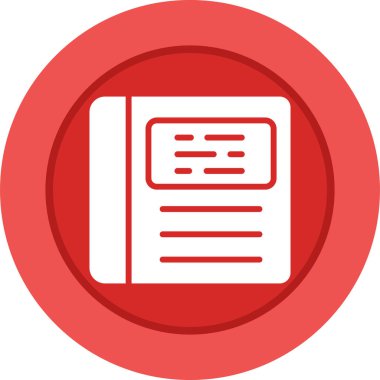 Kişisel ve ticari kullanım için Turuncu Kitap ikonu vektör çizimi.