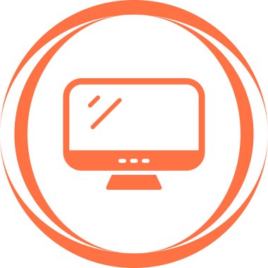masaüstü monitörü web simgesi, vektör illüstrasyonu