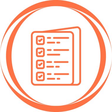 Kontrol listesi. Web simgesi basit illüstrasyon