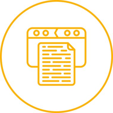 belge web simgesi vektör illüstrasyonu