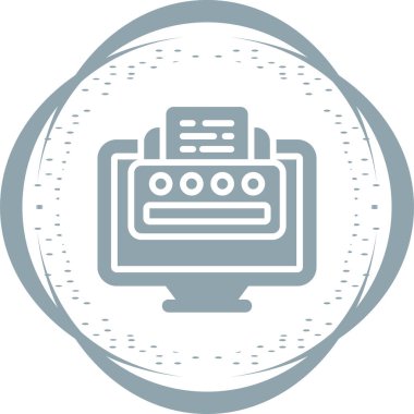 Yazıcı. Web simgesi basit illüstrasyon