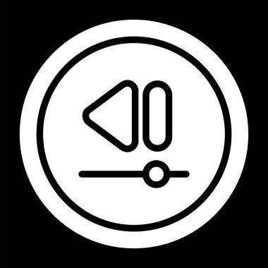 Video Geri Sarma Simgesi vektör illüstrasyonu