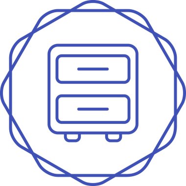  Dosya Kabine simgesi, vektör illüstrasyonu