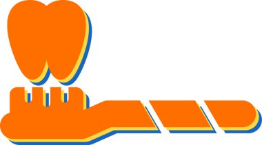 diş fırçası simgesi web basit illüstrasyon