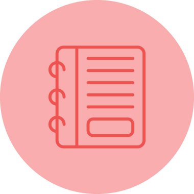 notepad simgesi, vektör illüstrasyonu basit tasarım