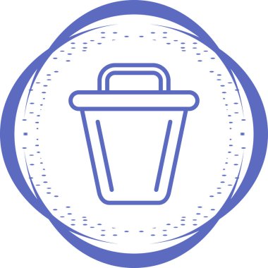 Çöp kutusu simgesi, web basit illüstrasyon