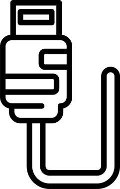 usb simgesi, vektör illüstrasyonu basit tasarım