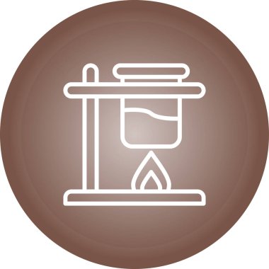 Bunsen Burner simgesi, vektör illüstrasyonu
